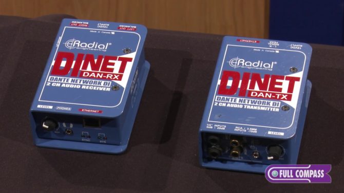 Radial Engineering DiNET™ DAN-TX™ and DAN-RX™ Dante™ Direct Boxes