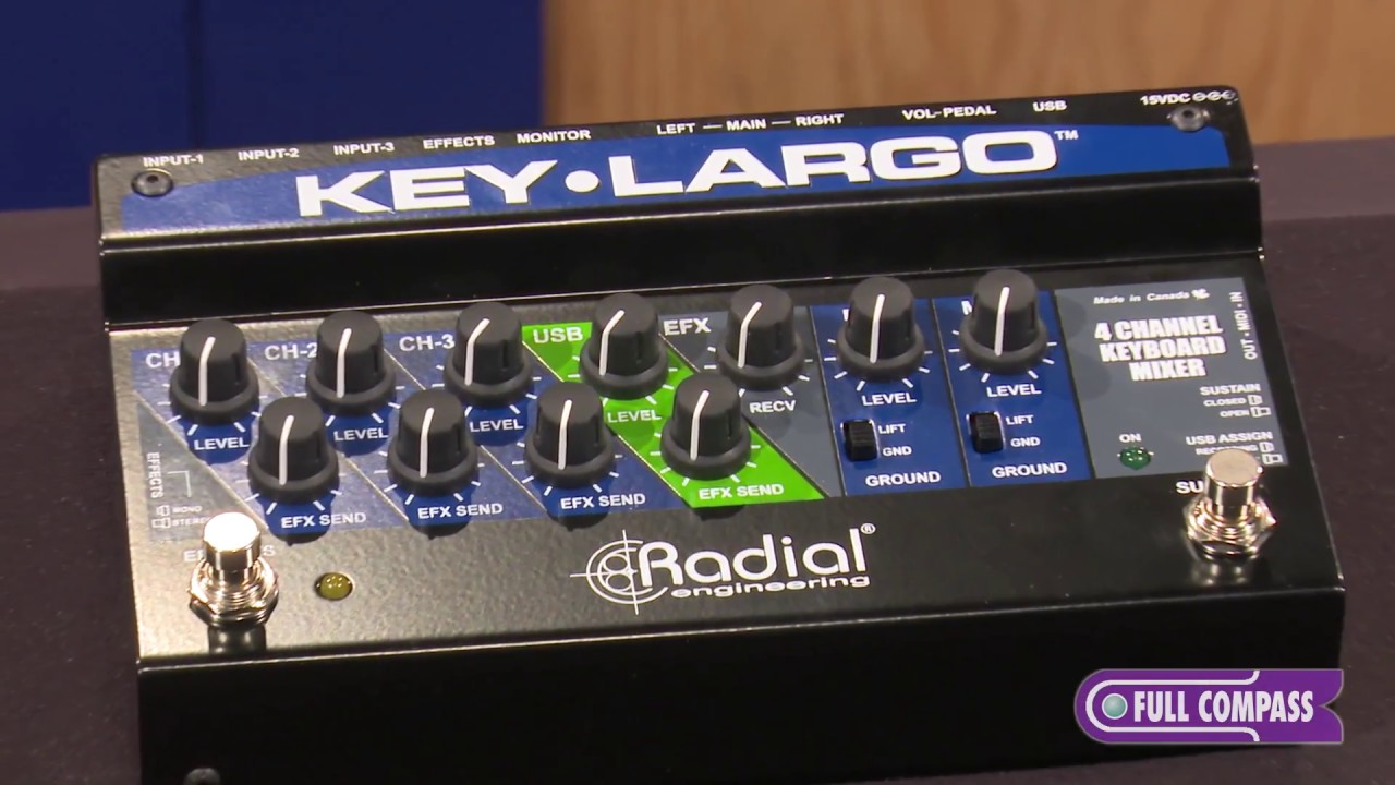 Radial Engineering Key-Largo Keyboard Mixer/Performance Pedal