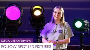 Illuminate Your Stage with Mega Lite's Follow Spot LED Fixtures | Full Compass Spotlight