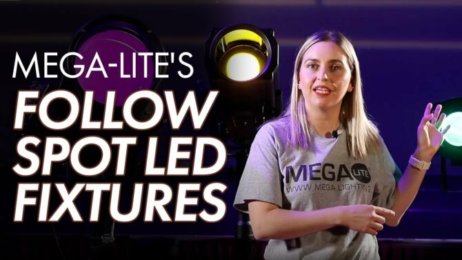 Illuminate Your Stage with Mega Lite's Follow Spot LED Fixtures | Full Compass Spotlight